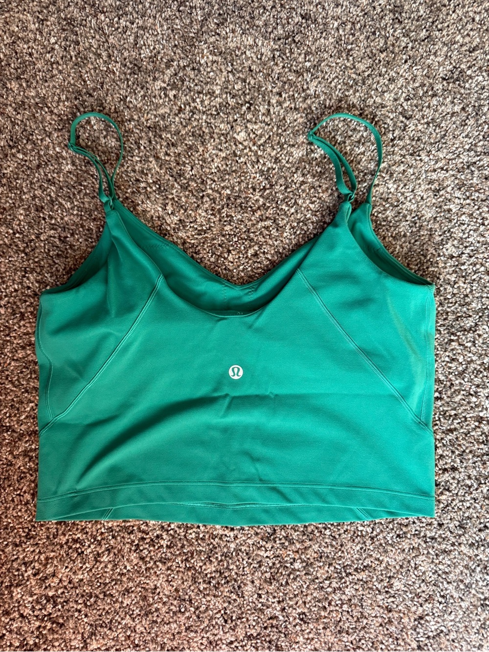 lululemon athletica Green Strappy Cropped Tank